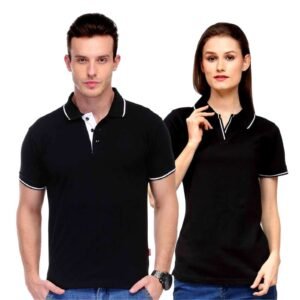 White Trim Classic Polo Premium Customized T-Shirt