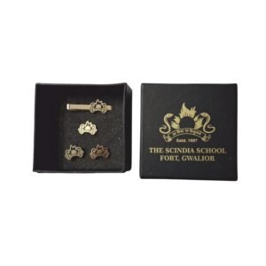 Scindia School Lapel Pin, Tie Pin, Cufflinks Gift Set
