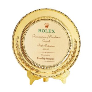 Customized Golden Plate Memento