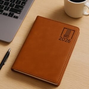 A5 Premium PU Diary 2026 – Box Line Emboss