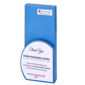 Customized Blue Appreciation Memento