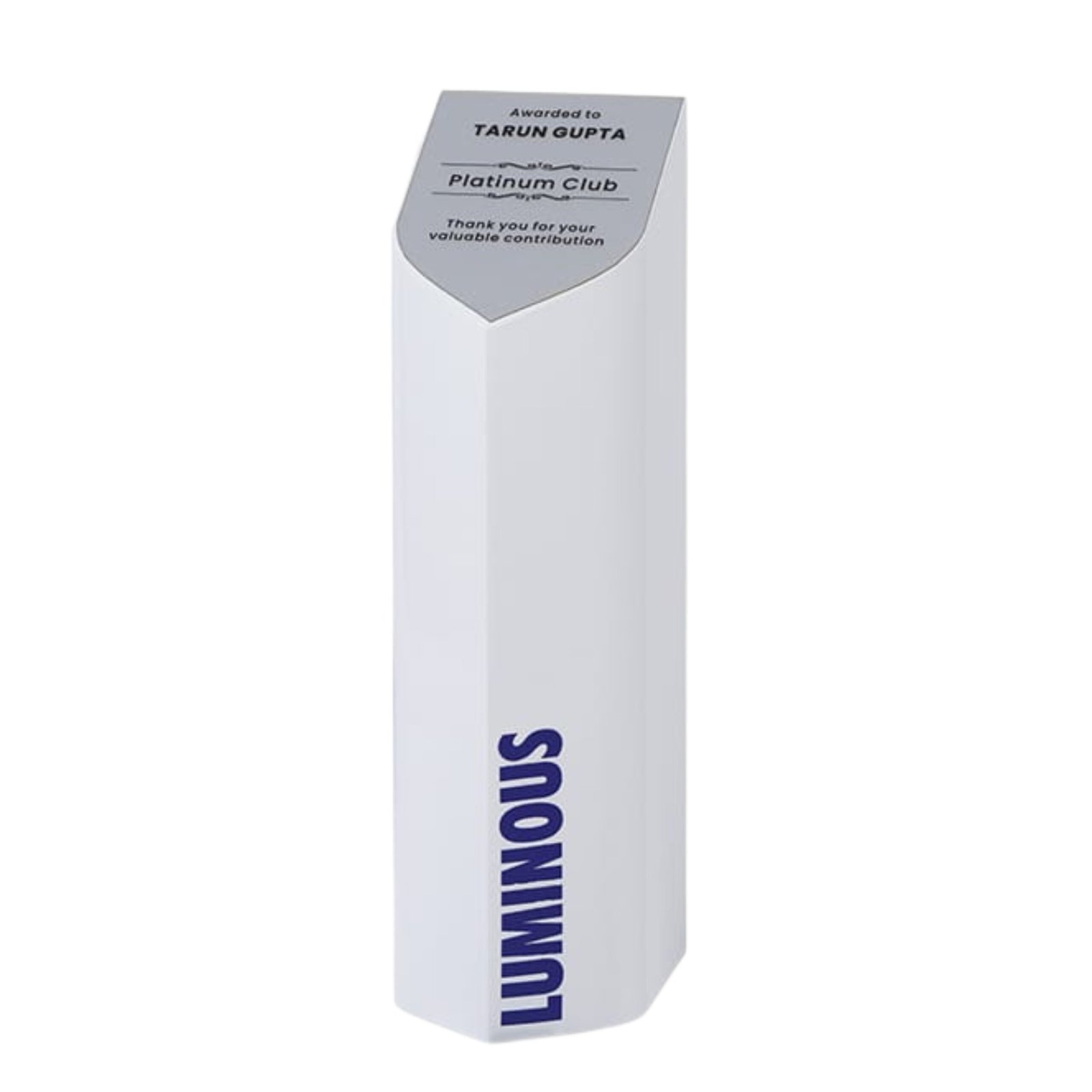 Elegant Tall Excellence Award Memento