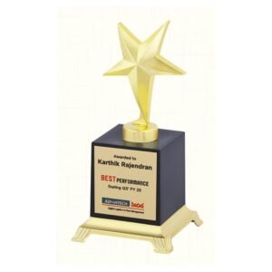 Premium gold star topper for a classy trophy