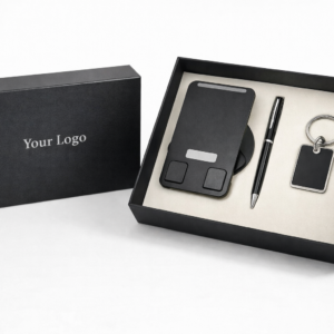 3-in-1 Premium Customized Executive Gift Set with Mobile Stand, Metal Pen & Keychain (Model H975)