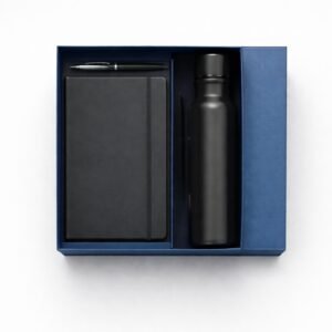 3-in-1 Premium Customized Corporate Gift Set with Notebook, Metal Pen & Stainless Steel Bottle (Model H969)
