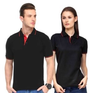 Red Trim Classic Polo Premium Customized T-Shirt