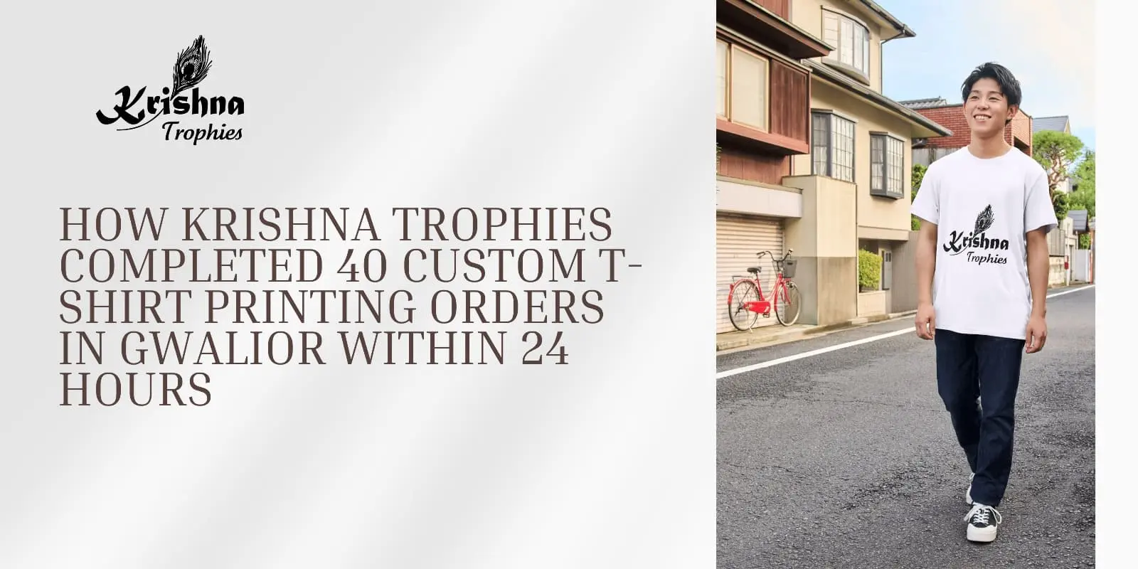 How Krishna Trophies Completed 40 Custom T-Shirt Printing Orders in Gwalior Within 24 Hours